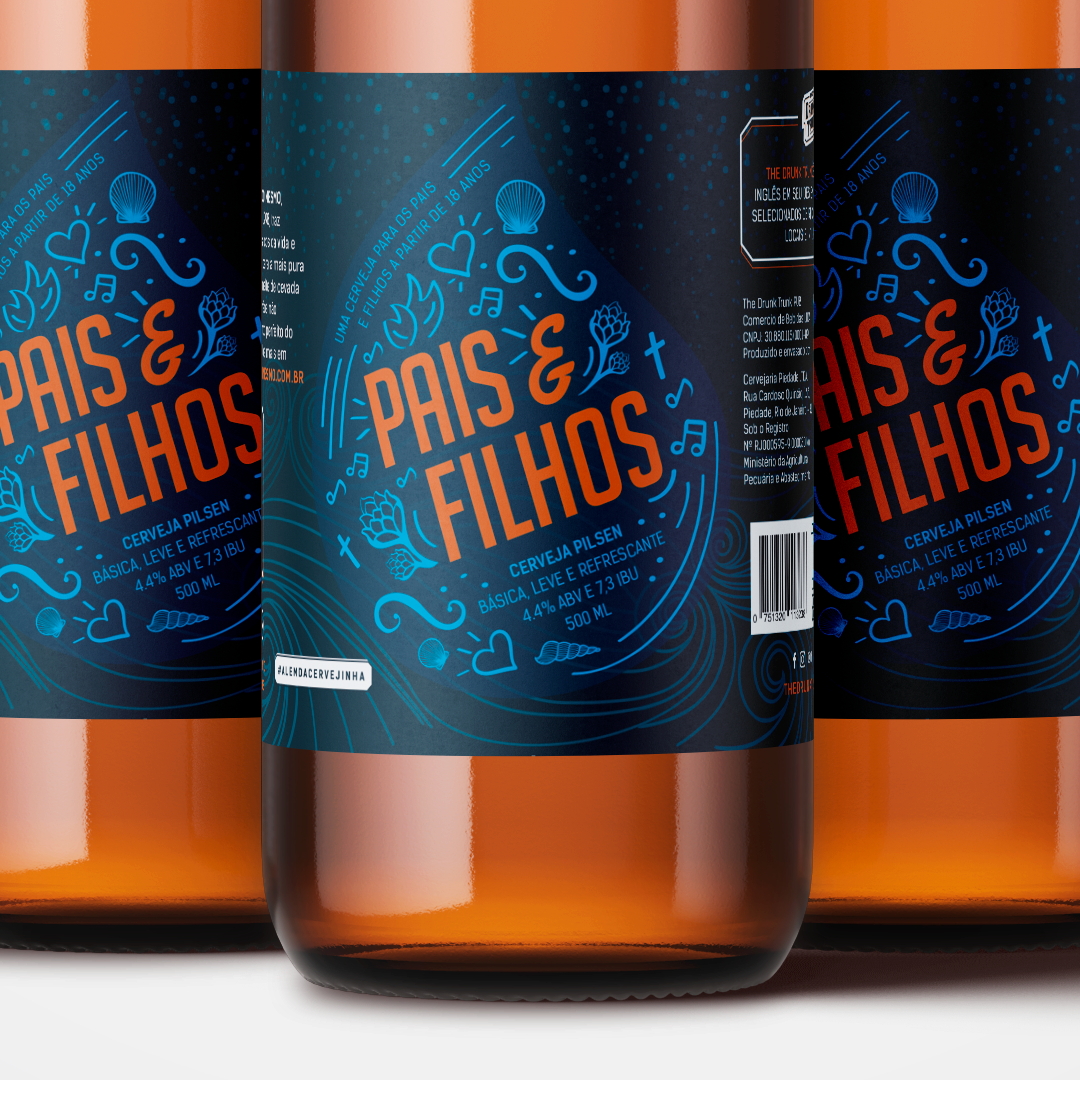 Rótulo de Cerveja Pais & Filhos