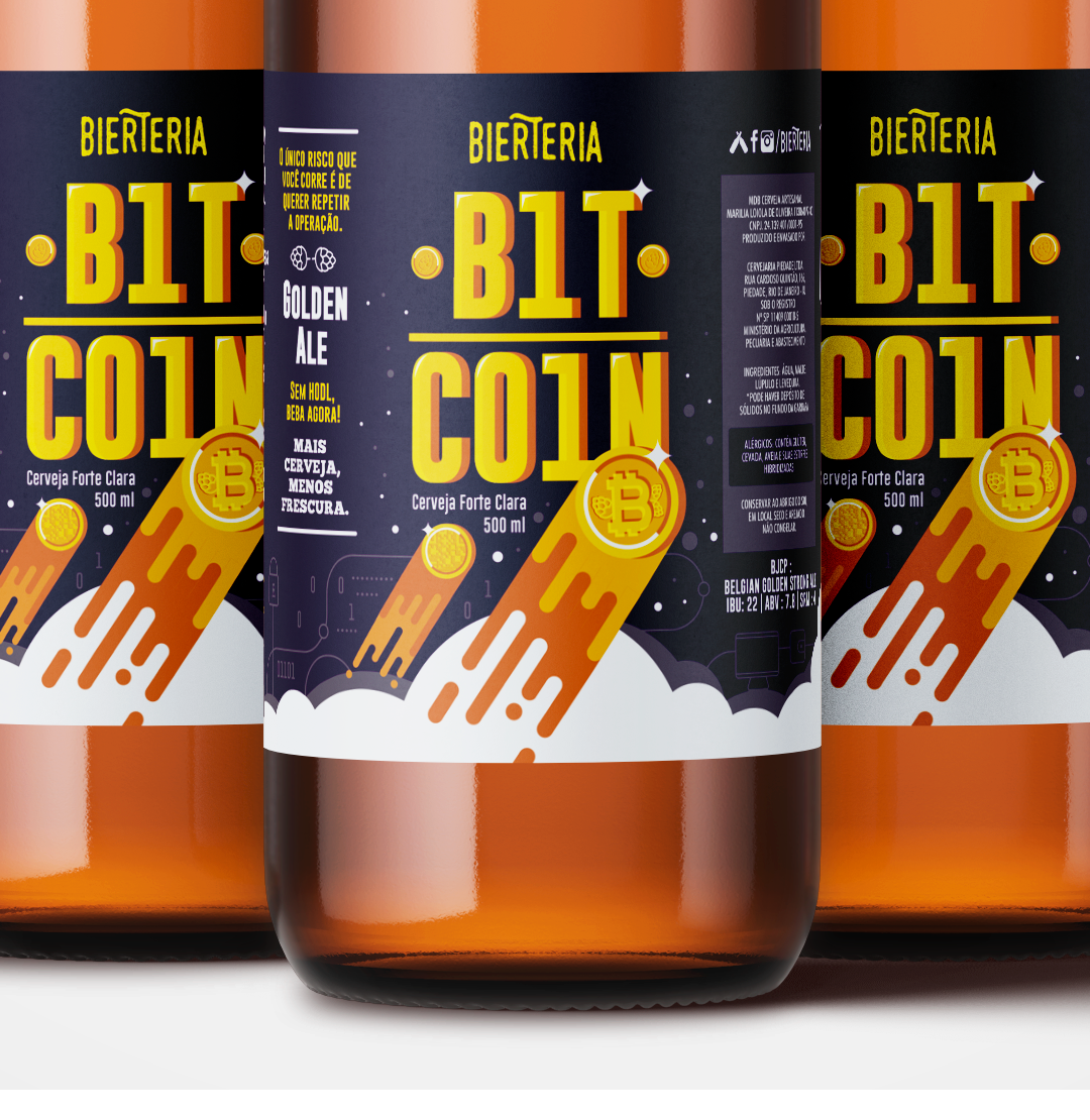 Rótulo de Cerveja Bitcoin