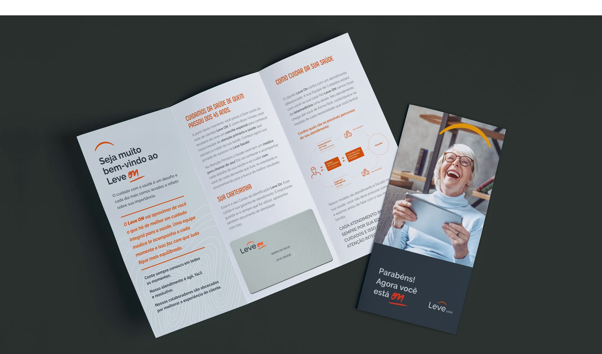 Branding, Material Gráfico, Projeto de Ambientação & Sinalização Leve Saúde