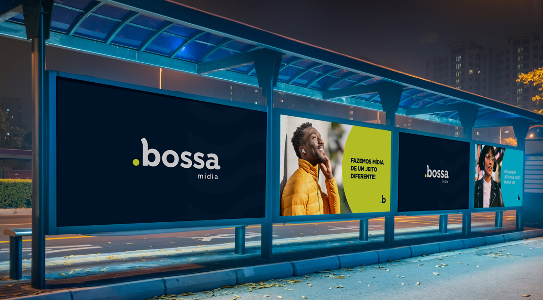 Identidade Visual, Comunicação Corporativa & Material Digital Bossa Mídia